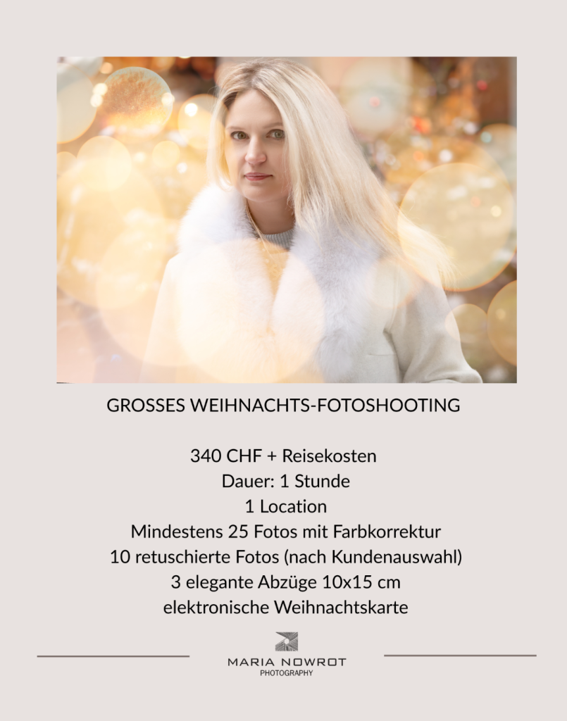 Weihnachts-Fotoshootings in der Schweiz