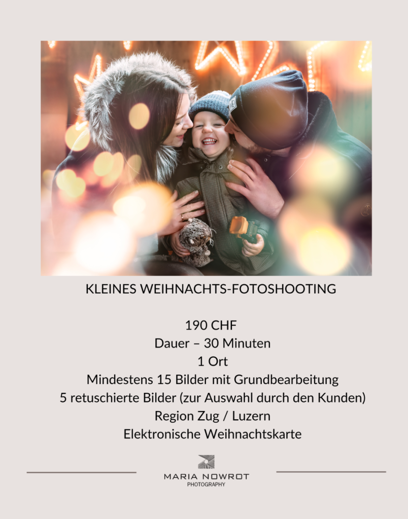 Weihnachts-Fotoshootings in der Schweiz